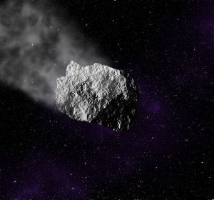 Imagen de archivo de un asteroide en el espacio Imagen de archivo de un asteroide en el espacio