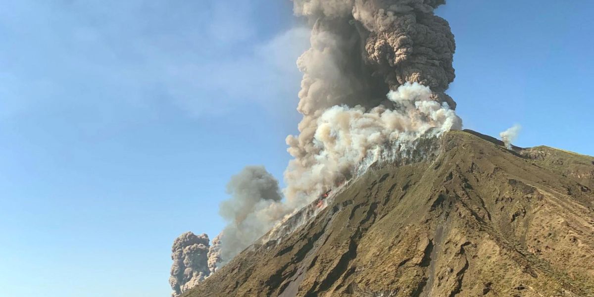 La actividad del volcán de la isla de Strómboli