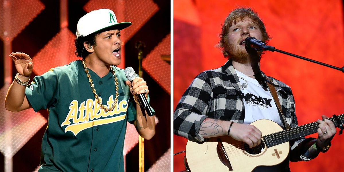 Bruno Mars y Ed Sheeran