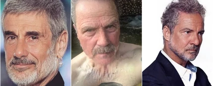 Melendi, Dani Martín y David Bisbal con el filtro de FaceApp Melendi, Dani Martín y David Bisbal con el filtro de FaceApp
