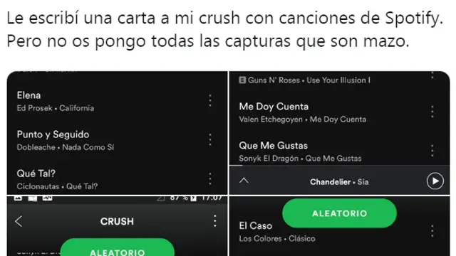 La playlist de Spotify para "su crush"