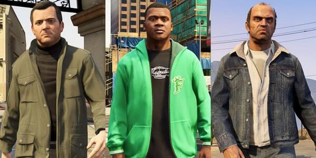 Franklin, Trevor y Michael de GTA V