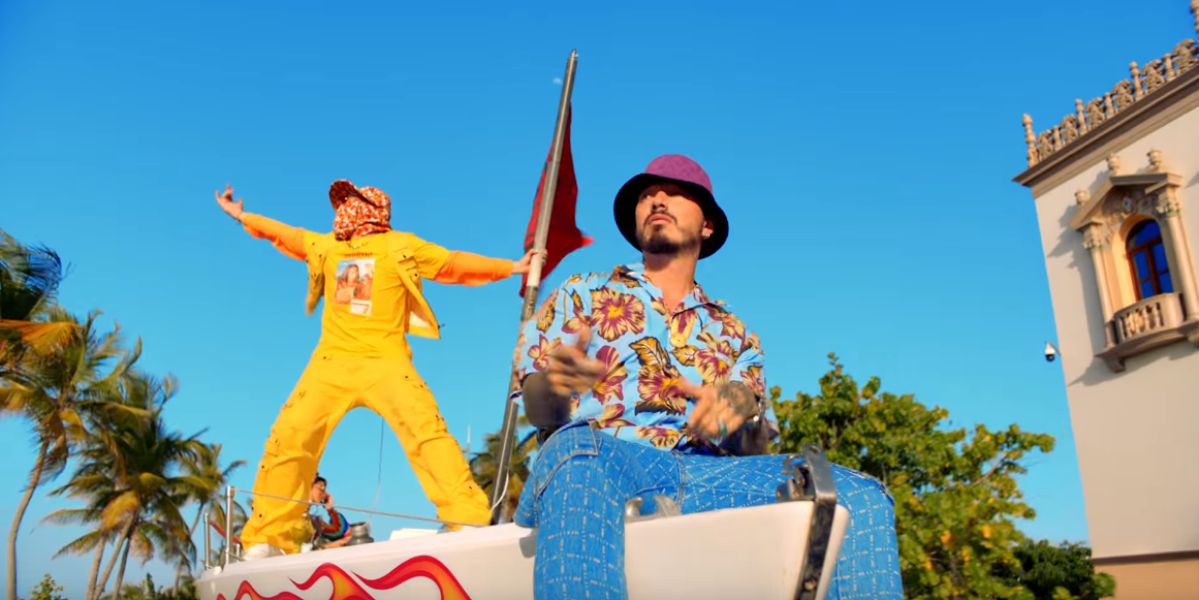 Bad Bunny y J Balvin en el vídeo de 'Yo le llego'