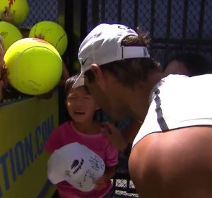 Rafa Nadal, con un niño Rafa Nadal, con un niño