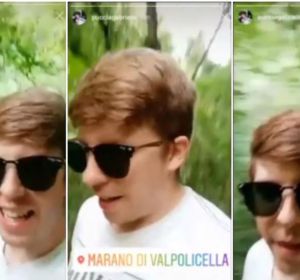 Gabriele Puccia grabando el vídeo que subió a Instagram Gabriele Puccia grabando el vídeo que subió a Instagram