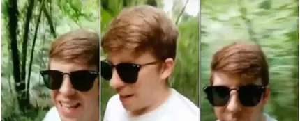 Gabriele Puccia grabando el vídeo que subió a Instagram Gabriele Puccia grabando el vídeo que subió a Instagram