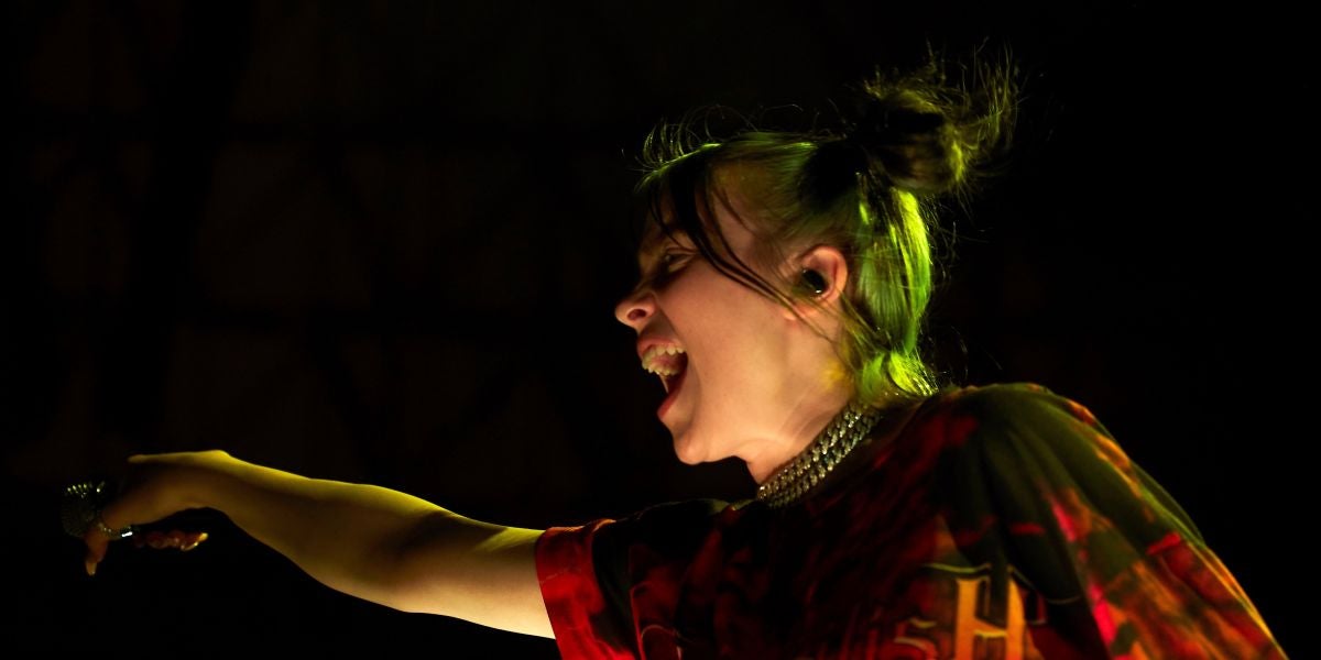 Billie Eilish durante su concierto en Barcelona
