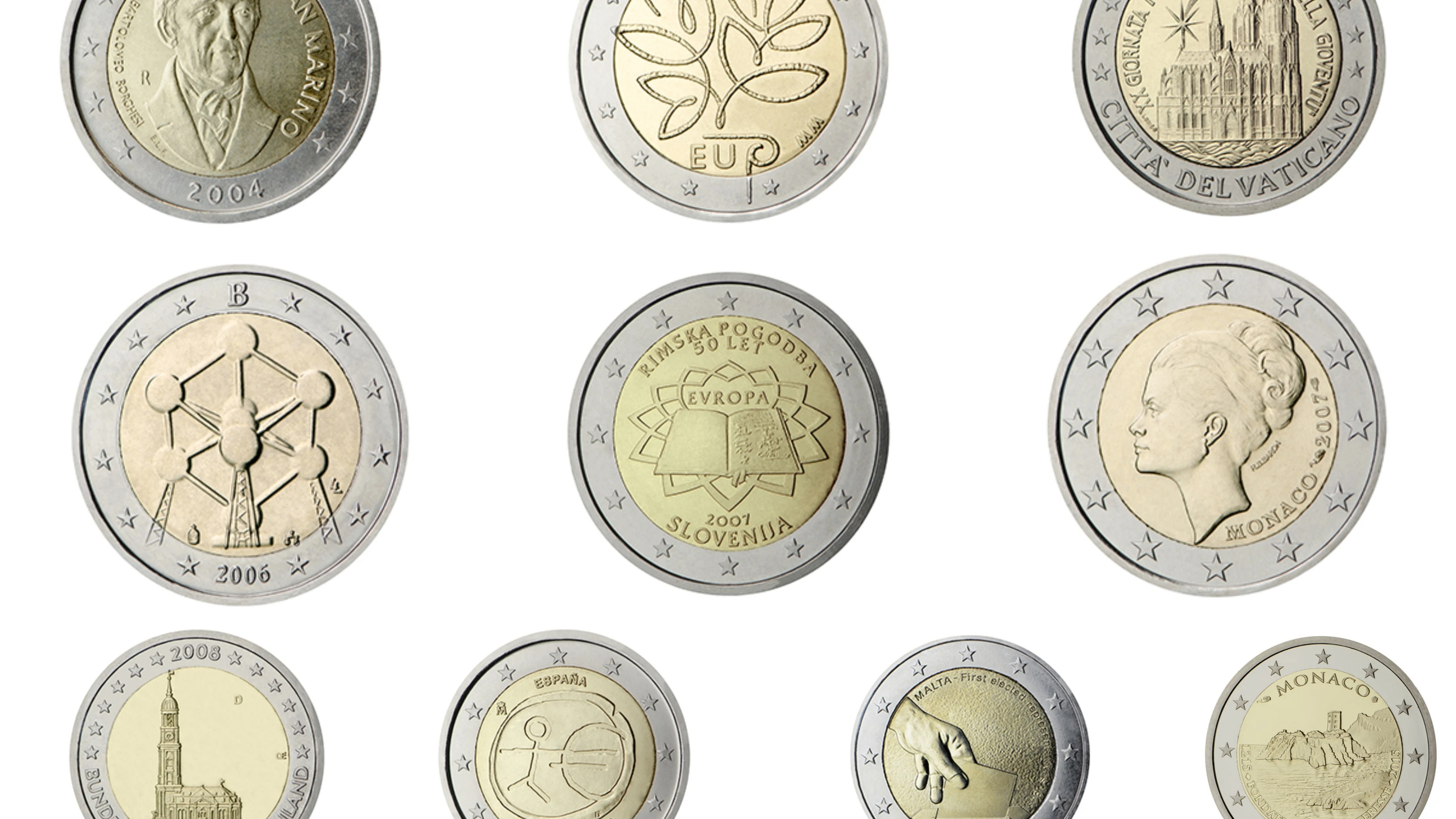 Monedas conmemorativas de dos euros Monedas conmemorativas de dos euros