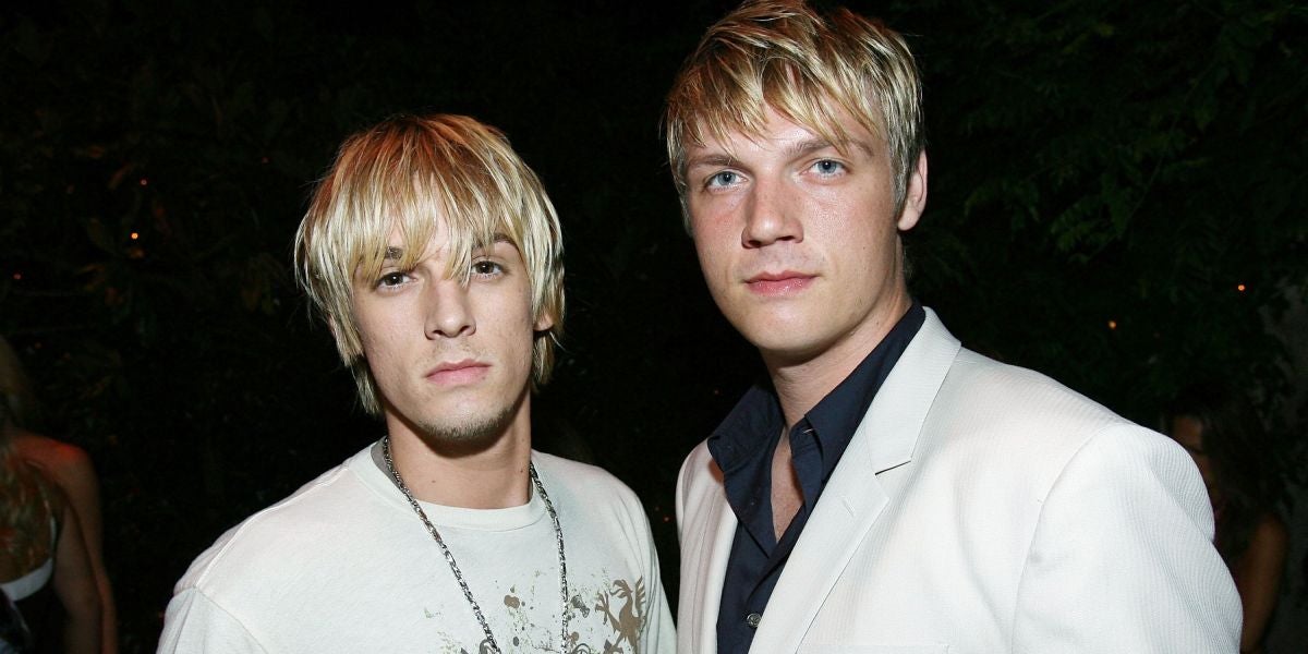 Aaron y Nick Carter durante un evento en 2011