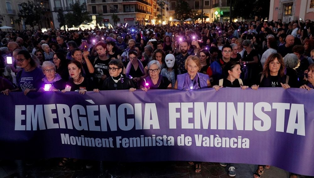 Imagen de la manifestación feminista de Valencia
