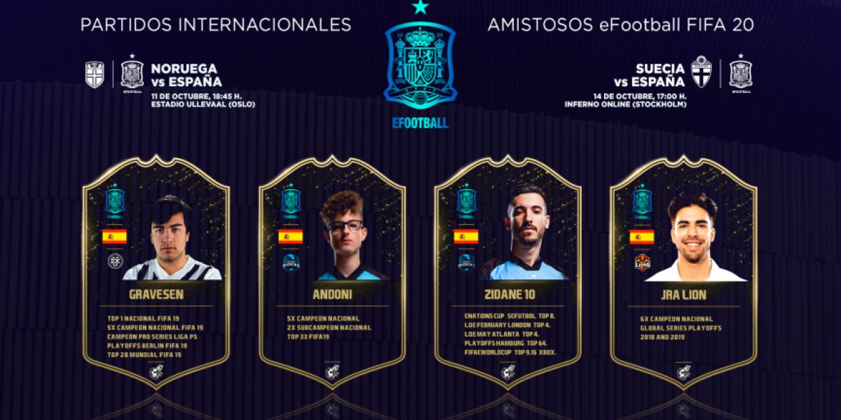 Gravesen, AndoniiPM, Zidane10 y JRALion, la Selección Española eFootball