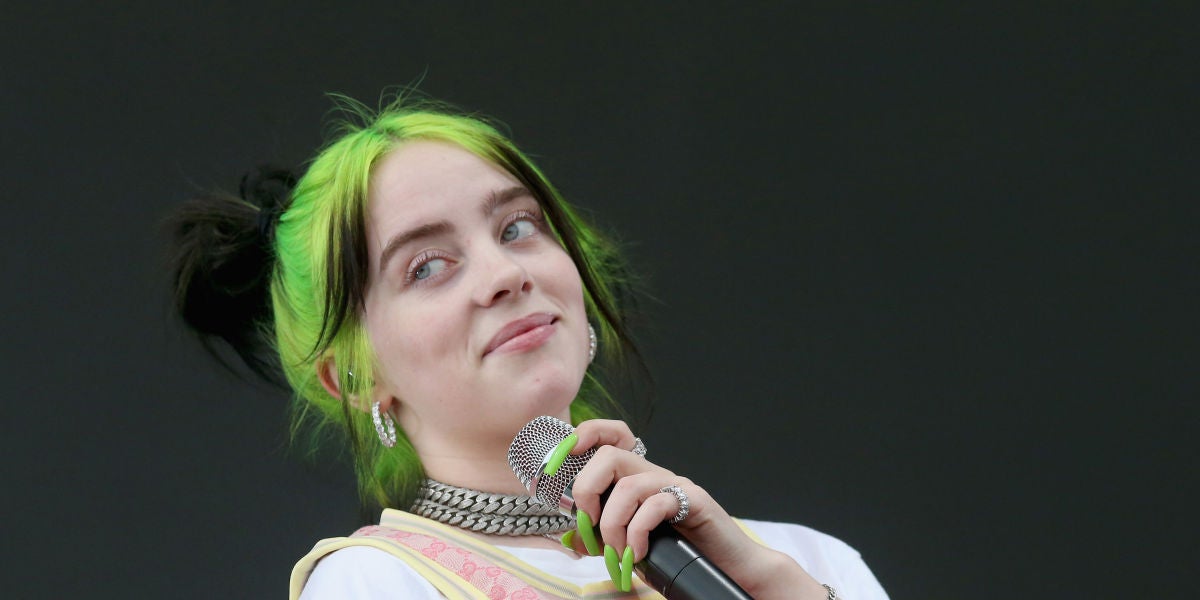 Billie Eilish durante uno de sus conciertos.
