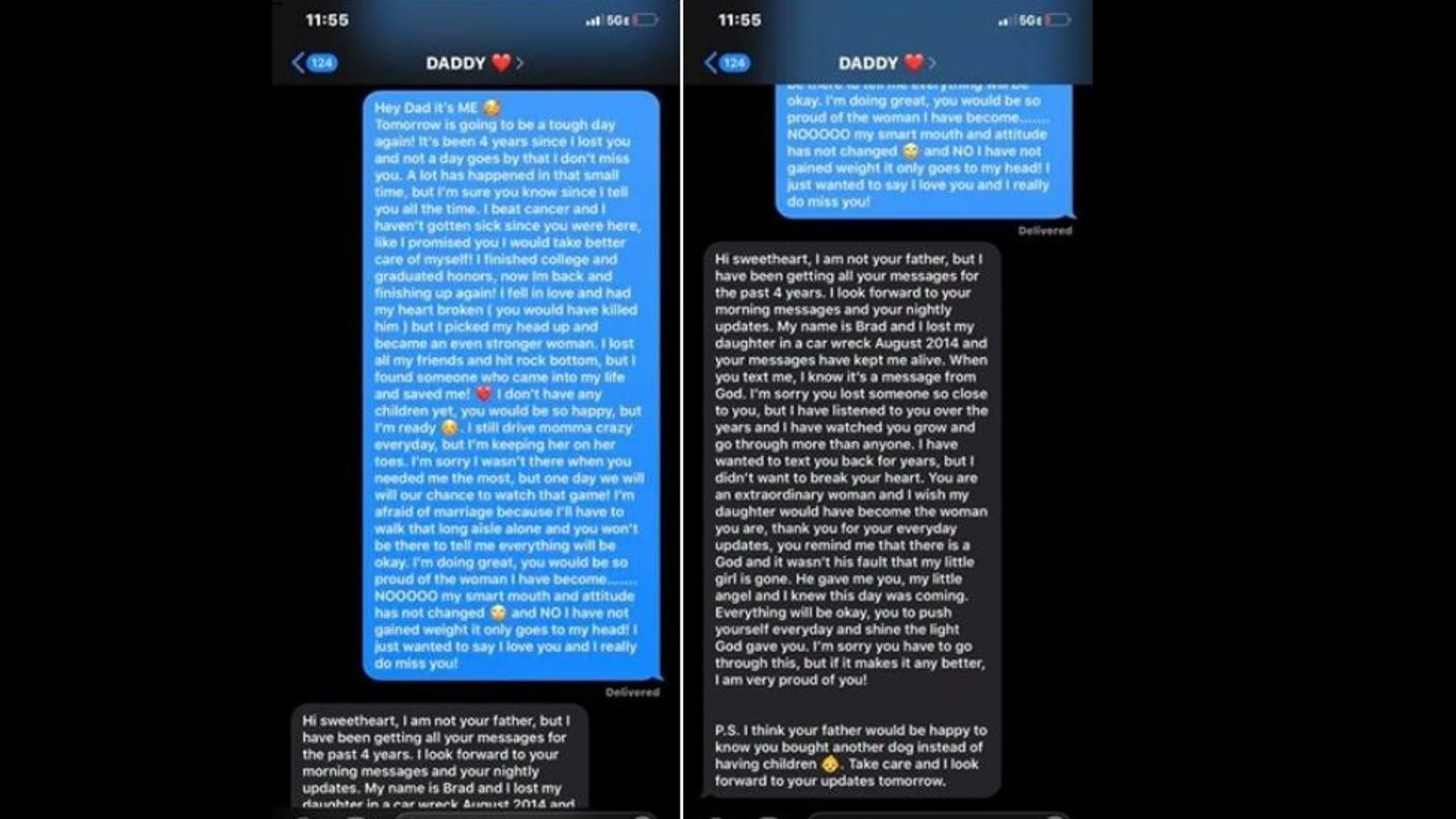 El mensaje que envió a su padre El mensaje que envió a su padre