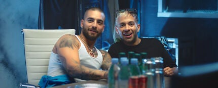 Maluma y Feid en el videoclip de 'Fresh Kerias'