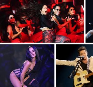 Rosalía, Halsey, Becky G, Niall Horan y Dua Lipa durante sus actuaciones en los MTV EMAs 2019 Rosalía, Halsey, Becky G, Niall Horan y Dua Lipa durante sus actuaciones en los MTV EMAs 2019