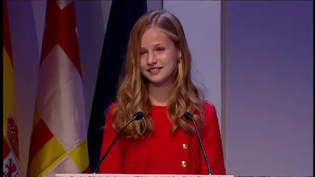 La princesa Leonor pronuncia su primer discurso en catalán: "Cataluña siempre ocupará un lugar especial en mi corazón"