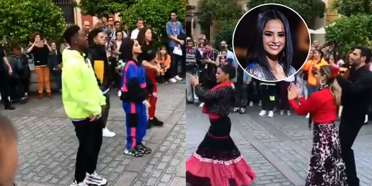 Becky G reta a una batalla de baile a unas bailaoras de flamenco en Sevilla