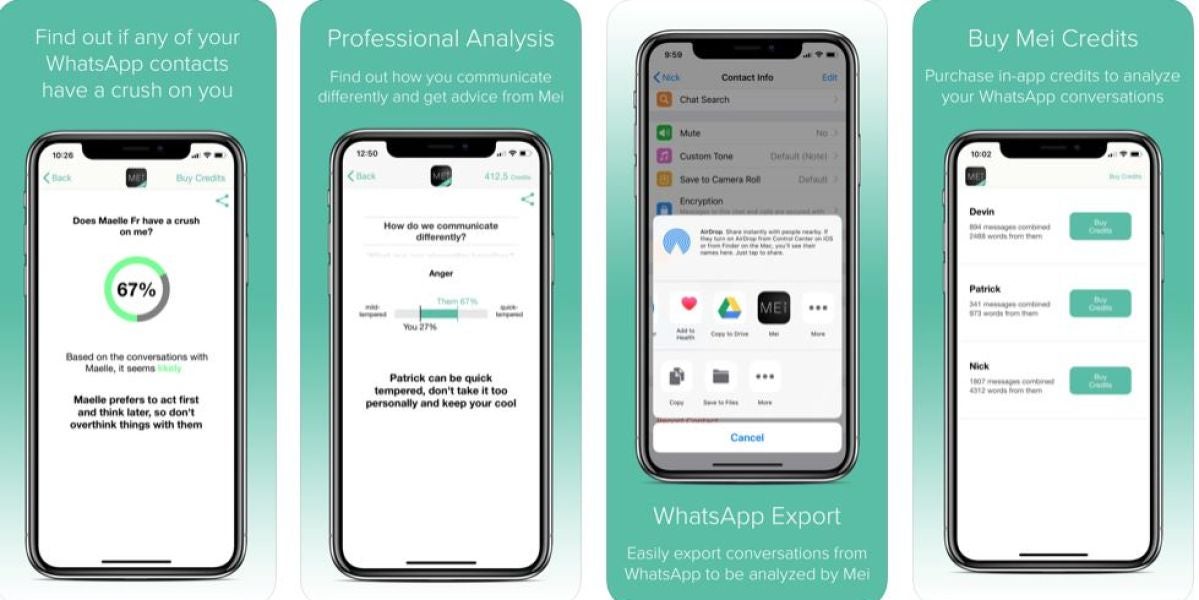 Mei, la app que te ayuda a saber las intenciones de tu contacto de Whatsapp