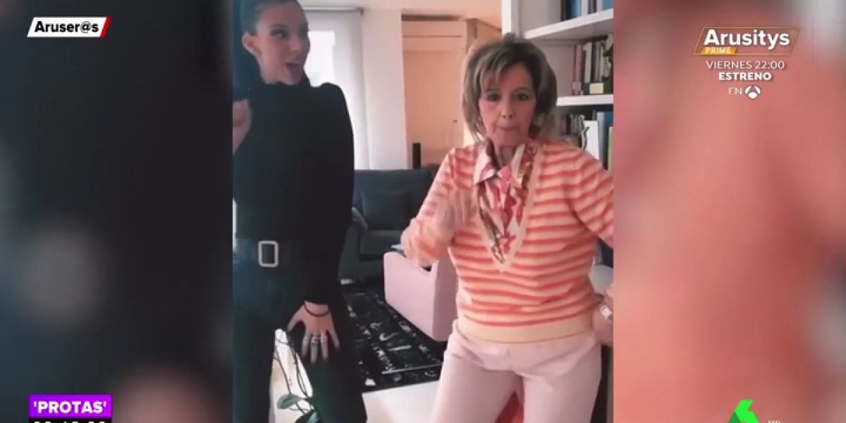 El baile de María Teresa Campos con su nieta al ritmo de Maluma