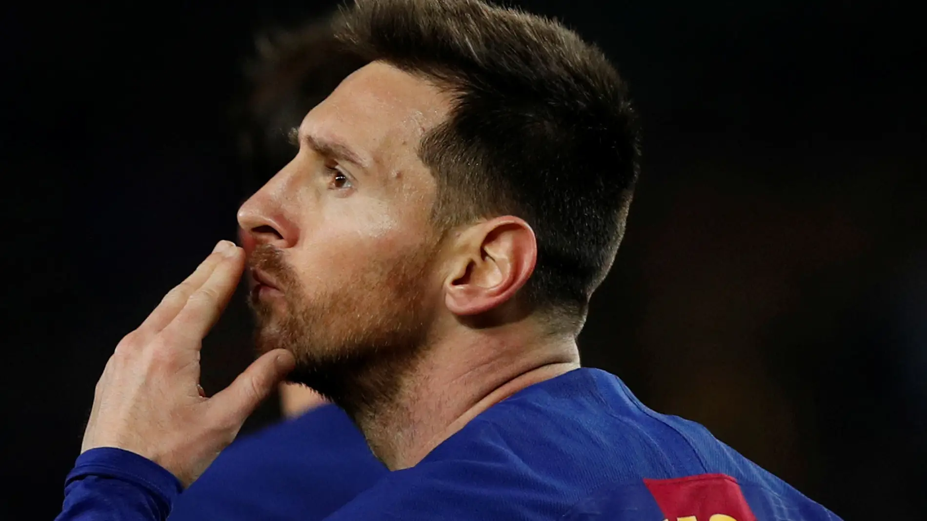 Lionel Messi, con el Barça title=