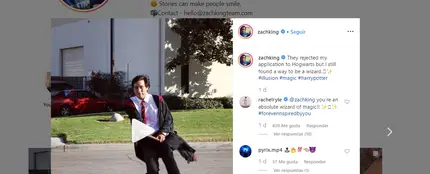 Zach King en Instagram Zach King en Instagram