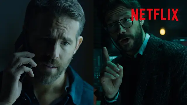 Ryan Reynolds y 'El Profesor' en el vídeo promocional de la película '6 en la sombra'