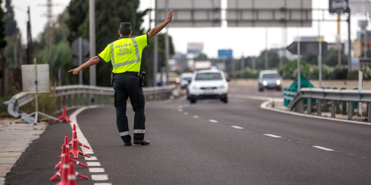 Guardia Civil en un control de Tráfico