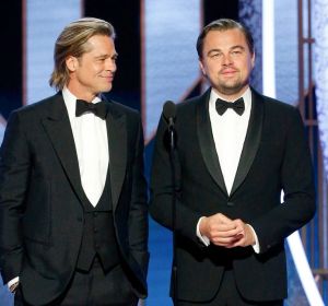 Brad Pitt y Leonardo Dicaprio en los Globos de Oro 2019 Brad Pitt y Leonardo Dicaprio en los Globos de Oro 2019