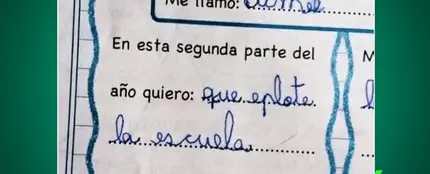 "En esta parte del año quiero que 'eplote' la escuela" y otras surrealistas respuestas de los niños en los exámenes "En esta parte del año quiero que 'eplote' la escuela" y otras surrealistas respuestas de los niños en los exámenes