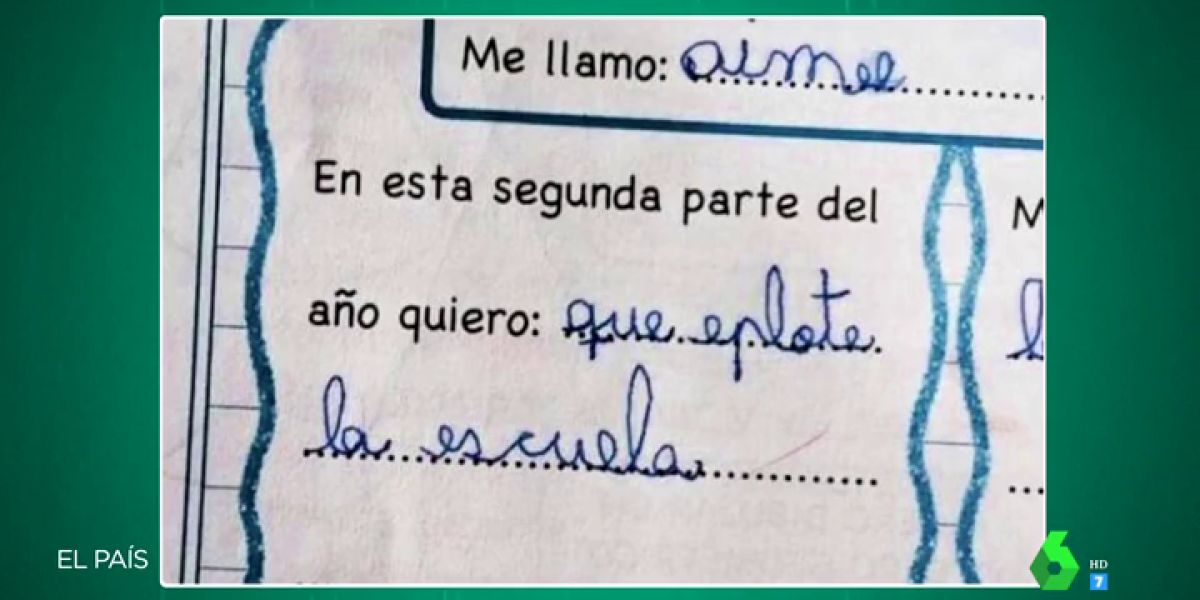 "En esta parte del año quiero que 'eplote' la escuela" y otras surrealistas respuestas de los niños en los exámenes