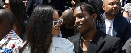 Rihanna y ASAP Rocky en la Paris Fashion Week