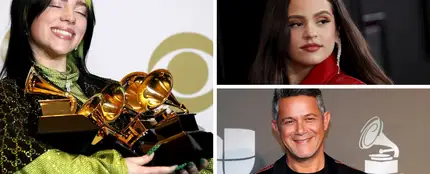 Billie Eilish, Rosalía y Alejandro Sanz Billie Eilish, Rosalía y Alejandro Sanz