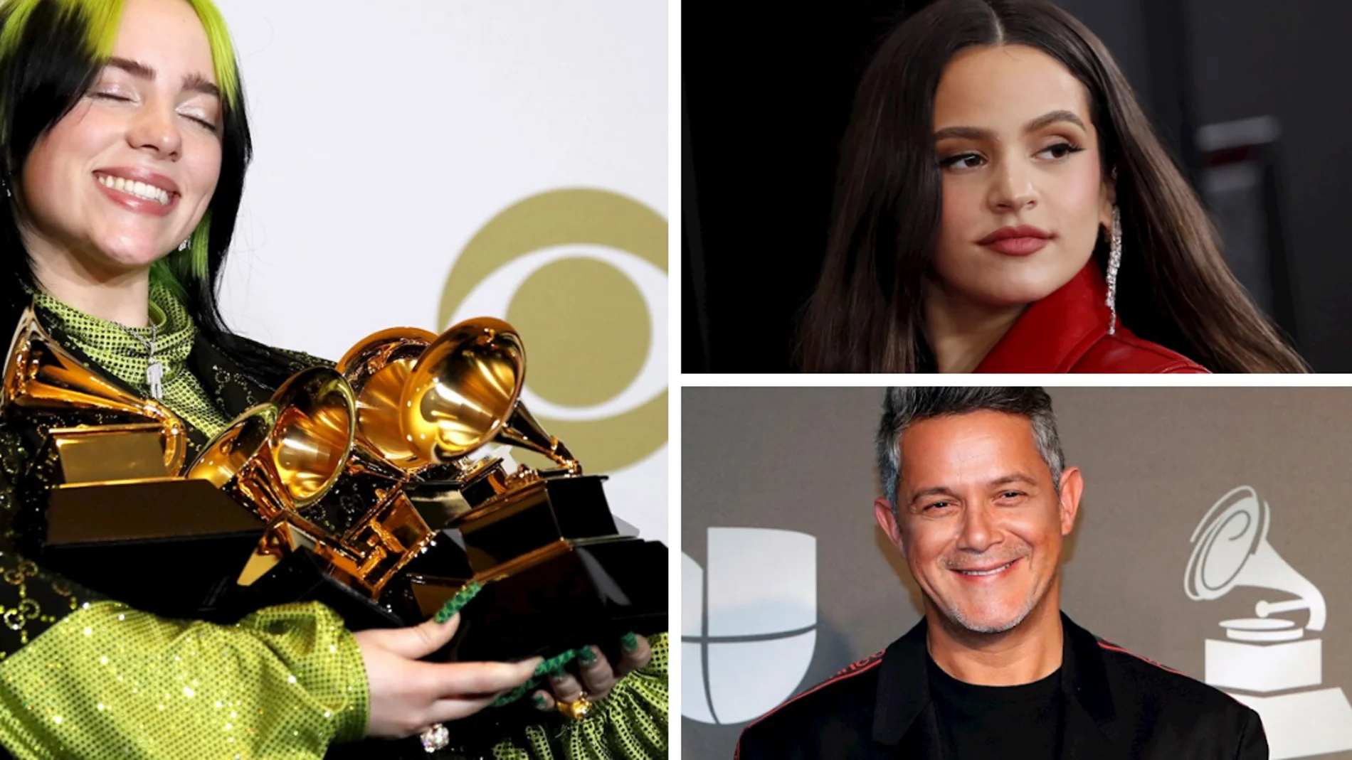 Billie Eilish, Rosalía y Alejandro Sanz Billie Eilish, Rosalía y Alejandro Sanz
