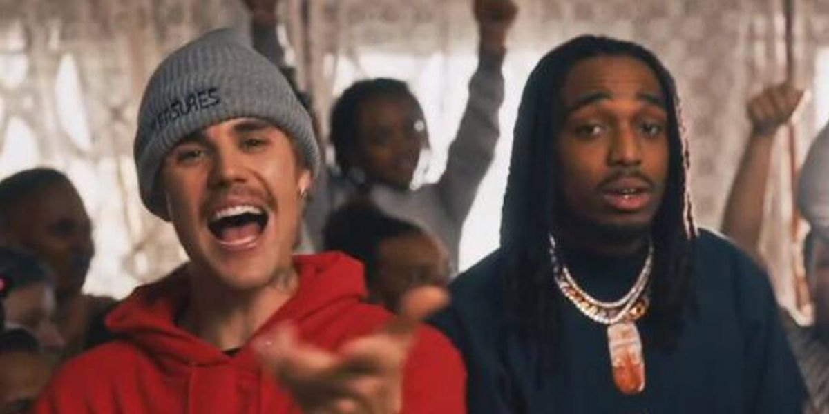 Justin Bieber y Quavo en el vídeo de 'Intentions'