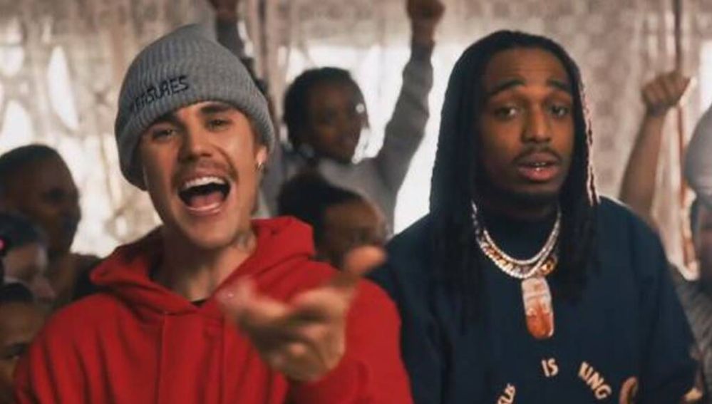 Justin Bieber y Quavo en el vídeo de 'Intentions'