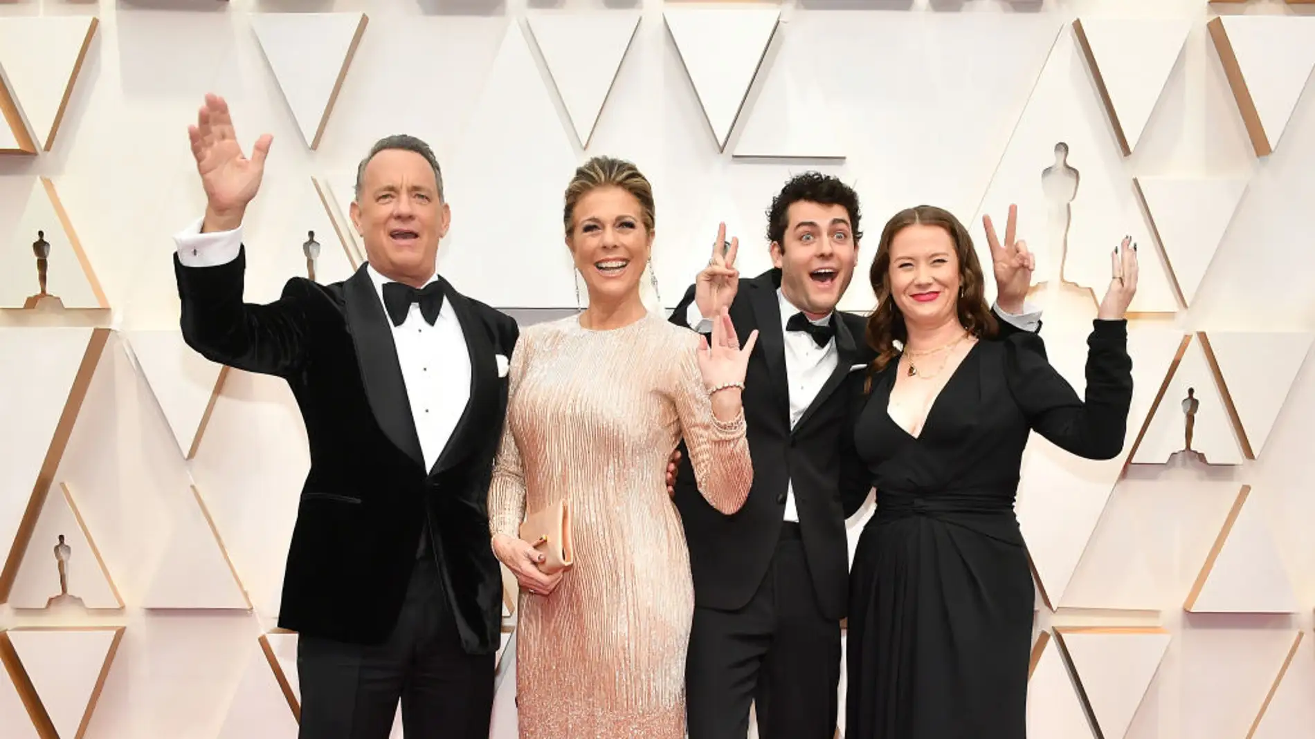 Tom Hanks, Rita Wilson, Truman Theodore Hanks, y Elizabeth Hanks