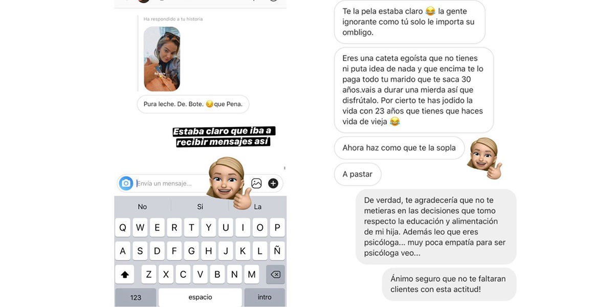 Laura Escanes publica los insultos recibidos a través de Instagram