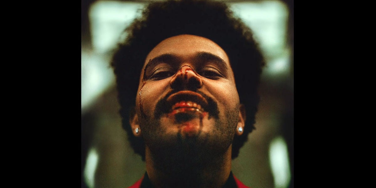 The Weeknd en la portada de su álbum 'After Hours'