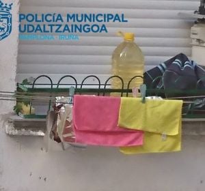 El asqueroso hallazgo de la Policía de Pamplona en un tendedero El asqueroso hallazgo de la Policía de Pamplona en un tendedero