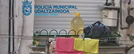 El asqueroso hallazgo de la Policía de Pamplona en un tendedero El asqueroso hallazgo de la Policía de Pamplona en un tendedero