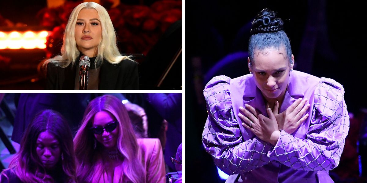 Christina Aguilera, Beyoncé y Alicia Keys actúan en el homenaje a Kobe Bryant