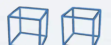 Imagen de la ilusión óptica de los cubos Imagen de la ilusión óptica de los cubos