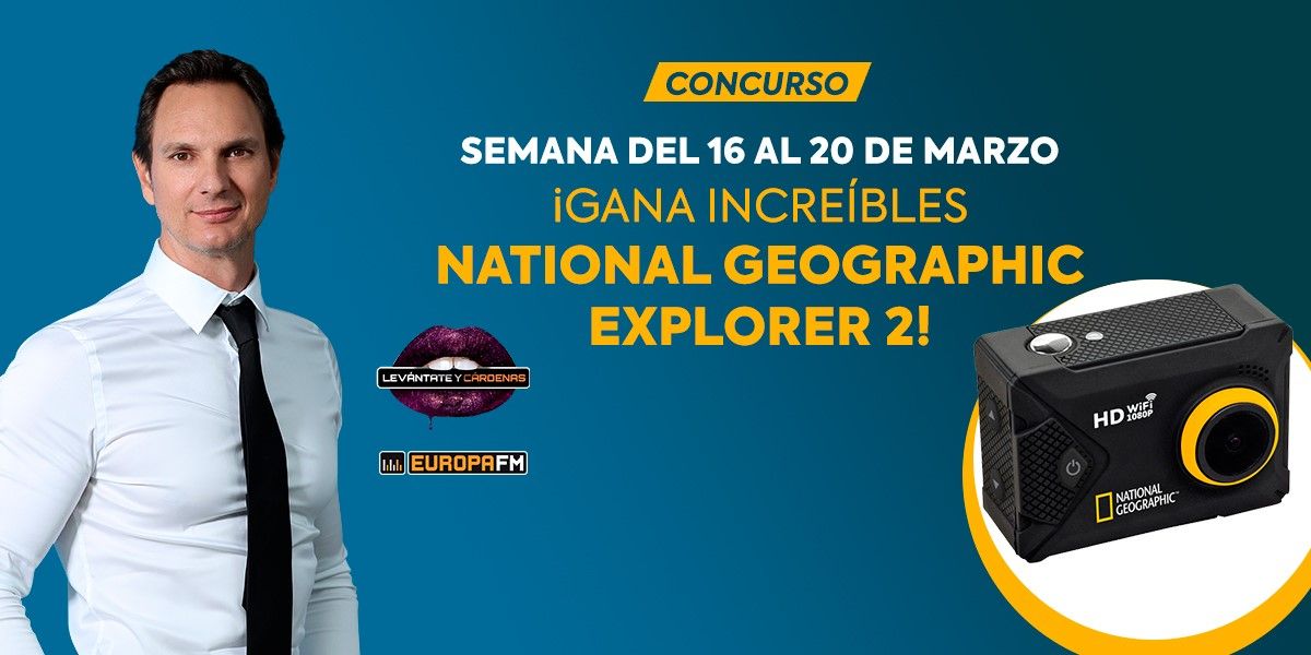 Gana fantásticas cámaras deportivas National Geographic Explorer 2 con Levántate y Cárdenas