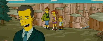 Tom Hanks, durante la película de Los Simpson Tom Hanks, durante la película de Los Simpson