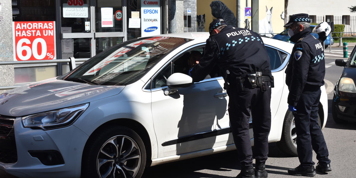 Uno de los controles de movilidad que la Policía Local realiza en Ciudad Real