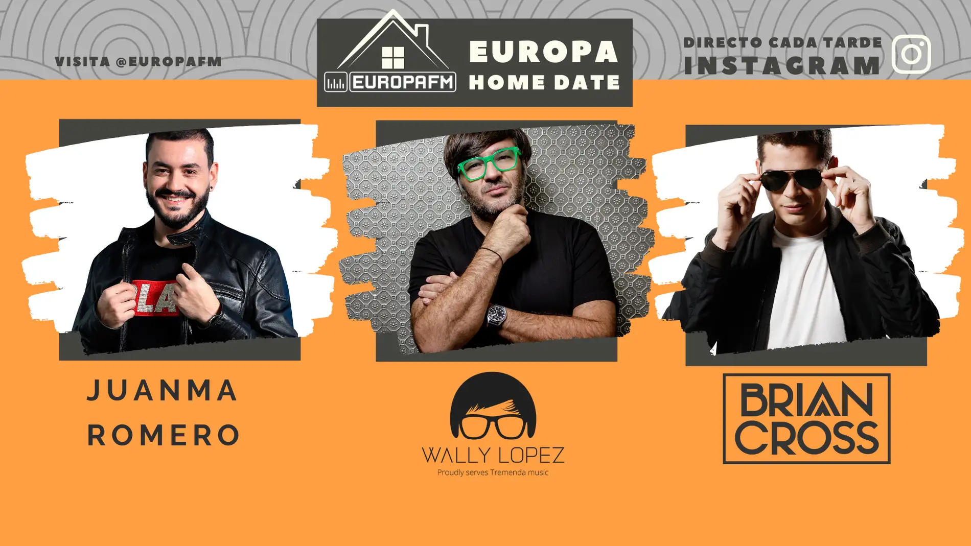 Juanma Romero, Wally Lopez y Brian Cross, en Europa Home Date title=