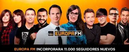 Europa FM alcanza los 1,3 millones de oyentes, al incorporar 11.000 nuevos seguidores Europa FM alcanza los 1,3 millones de oyentes, al incorporar 11.000 nuevos seguidores