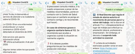 Así funciona el canal de Whatsapp sobre el coronavirus Así funciona el canal de Whatsapp sobre el coronavirus