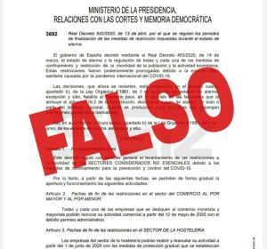 Los bulos del coronavirus: no se ha publicado un BOE con fechas del fin del confinamiento Los bulos del coronavirus: no se ha publicado un BOE con fechas del fin del confinamiento