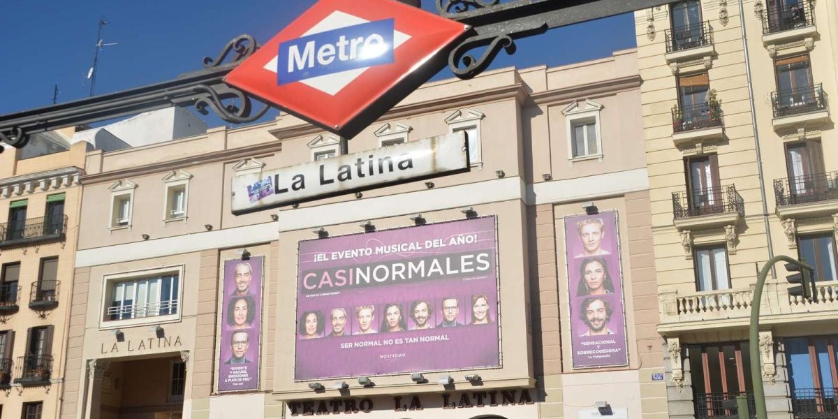 Fachada del Teatro de La Latina, en el centro de Madrid